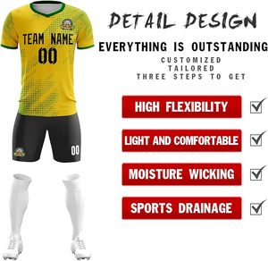 Uniformes de fútbol de diseño de alta calidad 2024, camisetas de fútbol para hombres, niños y niñas de fútbol para conjuntos de ropa, conjunto de uniforme de fútbol de manga larga - Product Image 2