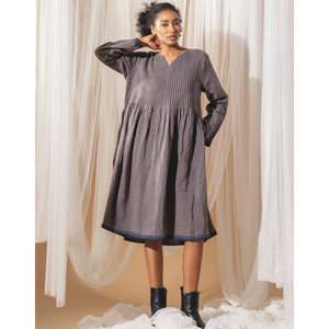 ชุดเดรสทรงเอ บาวยา รุ่นสตอร์ม ลินิน พินทัค - Product Image 1