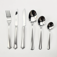 Ensembles de couverts en acier de portabilité Cuillère de mariage en laiton de l'Inde et fourchette en métal Couverts en acier miroir Couteaux de cuisine Incrustation d'os