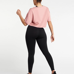 2025 été arrivée élégant femmes léger recadrée T-Shirt respirant noir couleur goutte épaule haut court - Product Image 3