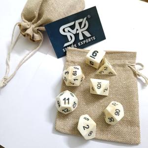 Heavy Duty Polished Buffalo Bone Gaming <b>Dice</b> Set for Dungeons Dragons RPG Tabletop Roleplaying Eco-Friendly Waterproof Natural - Product Image 6