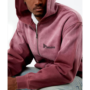 Sudaderas con Capucha para Hombre a la Moda, Lavado Ácido, 100% Algodón, con su Logotipo, Sudaderas con Capucha con Lavado Ácido, Personalizadas al por Mayor - Product Image 4