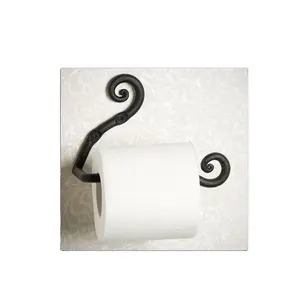Luxury Design metal toilet paper roll holder New high quality Black color coating Metal toilet paper roll holder