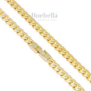 JOYAS BUEBELLA 18K Chapado en oro S925 Plata 8mm Moissanite Hip Hop Collar Cadena cubana Joyería de rock fino para hombres Fiesta - Product Image 3