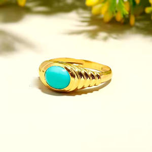 Bague en pierre turquoise Design Unique bande en argent Sterling 925 massif femmes fiançailles cadeau de fête de mariage en gros approvisionnement en vrac - Product Image 3