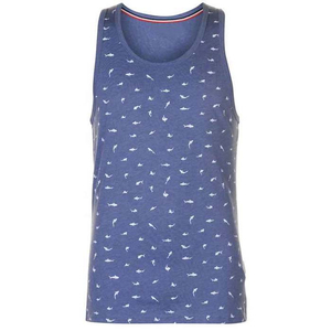 Camiseta sin mangas de entrenamiento para hombre de talla grande con logotipo personalizado OEM, camiseta muscular de punto con estampado por sublimación, ropa deportiva sin mangas - Product Image 1