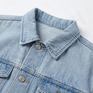 Chaqueta de Mezclilla 100% Personalizada para Hombre, Estilo Casual de Invierno, Color Sólido, con Bolsillos y Logotipo Personalizado en la Parte Delantera, Alta Calidad - Product Image 4