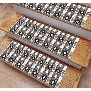 Alfombra Marrón, Alfombra Azul Marino, Alfombra Moderna, Alfombra Colorida - Product Image 1