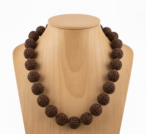 Collier unisexe en argent 925 de 18 pouces avec fermoir, plaqué or 10 carats, perles géométriques Rudraksha, design noué à la main, haute qualité, cadeau tendance - Product Image 3