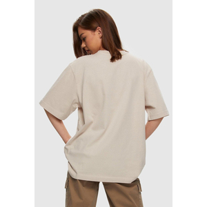 Camisetas con hombros caídos para mujer, camisetas holgadas de poliéster y algodón 100%, ropa de gimnasio transpirable informal, camisetas para mujer - Product Image 2