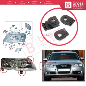 BHL1 support de phare montage réparation support onglet ensemble côté droit pour A6 C6 S6 RS6 Avant Quattro Allroad 2004-2011 4F0998122 - Product Image 5