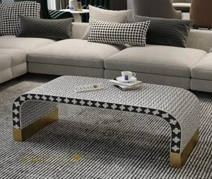 Meilleure qualité Artisanat naturel par F S INERNATIONAL Table basse en incrustation d'os pour salon Bureau ou hôtel Meubles décoratifs - Product Image 4