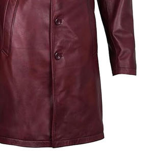 Precio al por mayor de calidad superior, abrigo de cuero para hombre, hecho a medida, abrigo de cuero para hombre más vendido en línea - Product Image 6