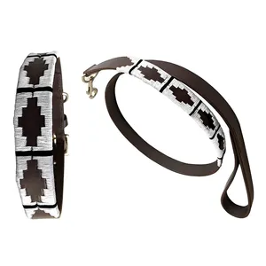 Professional Gaucho Polo Dog Collars and Leashes Walking Outdoor Pet Polo Wear Soft And Adjustable Custom Made OEM Service