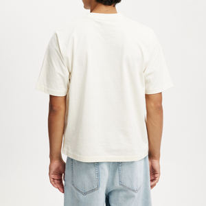 Cropped Style Wholesale <b>Men's</b> T-Shirt With Custom Logo New Best High Quality Solid White Color <b>Men</b> <b>Crop</b> T Shirts - Product Image 3