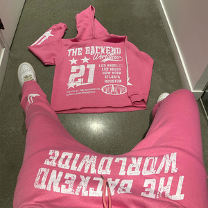 เสื้อวอร์มผู้ชายฟอกสีกรดกางเกงสเวตเตอร์มีฮู้ดสำหรับฤดูหนาวออกแบบได้ตามที่ต้องการ - Product Image 3