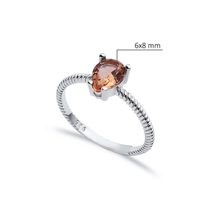 Anillo con Racimo de Piedras Sultanita en Forma de Pera de 6x8 mm, Joyería Turca Hecha a Mano al por Mayor en Plata de Ley 925 - Product Image 2
