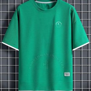 High Street Style Hombres Manga corta O-cuello 100% Algodón Jersey Camisetas Impresión digital Patrón de letras en camisetas de diseño en blanco - Product Image 1