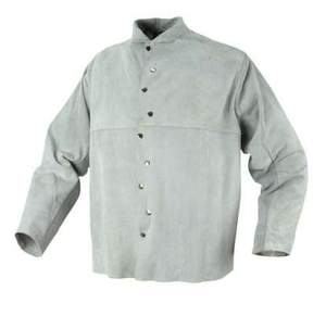 Chaqueta de Soldadura Resistente al Calor y a las Llamas, de Cuero Vacuno Reforzado, Marca Swelder Premium, con Mangas - Product Image 4