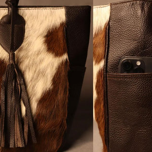 Bolso de Mano de Cuero Vacuno de Color Sólido de Talla Grande, de Alta Calidad y Precio Económico, en Venta - Product Image 5