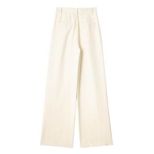 2 Colorway Respirant Zipper Fly Mid Waist Flat Ankle-Length Solid Color Casual Automne Woven Fashion Pants Trousers for Women - Product Image 5