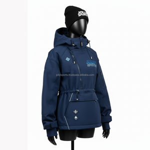 Chaqueta Softshell para mujer, capucha ajustable de tela transpirable GSM, ropa para exteriores, opción de impresión de logotipo personalizado, chaqueta Softshell para mujer - Product Image 4