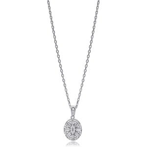 Forma ovalada Baguette piedra encanto collar turco hecho a mano venta al por mayor 925 joyería de plata esterlina - Product Image 3