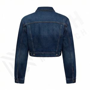 Veste en jean pour femme de haute qualité, très vendue, à prix avantageux, avec détails boutonnés, tissu délavé, automne, sur mesure, manches longues, confortable - Product Image 2