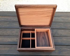 Caja de Almacenamiento de Joyas de Madera Duradera, Personalizable, de Estilo Clásico, Diseño de 1 Capa, Hecha a Mano con la Mejor Artesanía, para Guardar Piezas de Joyería - Product Image 4