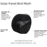 Barrière d'oiseau garde panneau solaire Pvc enduit galvanisé panneau solaire Protection maille 6InchX100ft pas cher prix filet anti-oiseaux