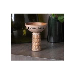 Cuenco pintado a mano de madera de calidad Superior diseño de tendencia cuenco de frutas de comida de forma redonda para uso en eventos de boda - Product Image 5