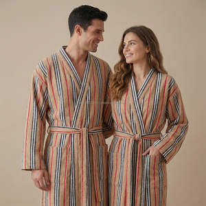 Bata de Baño Tejida 100% Algodón para Mujer y Hombre, Transpirable, de Secado Rápido, Larga, para Verano/Primavera, Hecha en Turquía - Product Image 5