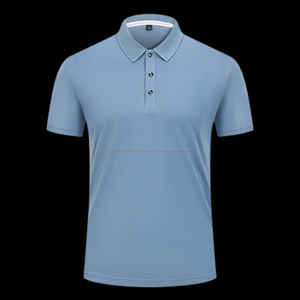 เสื้อโปโลสำหรับผู้ชายเสื้อกอล์ฟสีพื้นแขนสั้นสั่งทำได้ตามต้องการ - Product Image 6