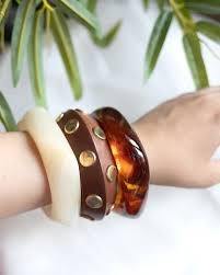 Bracelet en résine rond et épais, fait à la main, de haute qualité et écologique, pour la Saint-Valentin et les mariages - Product Image 2