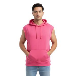 Camiseta sin Mangas con Capucha para Hombre, Informal, de Tela Suave y Elástica, para Gimnasio, Fitness, Entrenamiento Muscular - Product Image 1