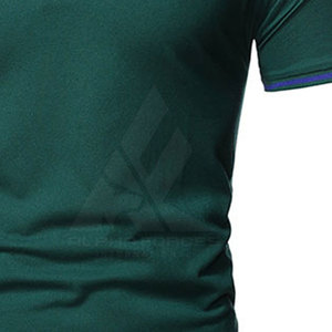 100% algodón para hombre para camisa de tela polar de manga corta de alta calidad de secado rápido y cómodo con patrón sólido - Product Image 5