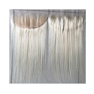 100% non transformés brut temple indien vierge en gros meilleur produit de qualité supérieure 13x4 droite 613 frontaux extensions de cheveux humains - Product Image 1