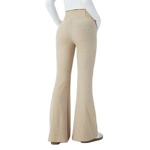 Pantalons de survêtement pour femmes personnalisés, 100% coton, confortables, pantalons cargo évasés avec logo imprimé personnalisé pour femmes - Product Image 4