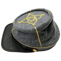 Gorra de Artillería de Teniente Confederado Civil, Gorra de Pico, Algodón y Poliéster, Ajustable, Unisex, para las Cuatro Estaciones, Uso Profesional