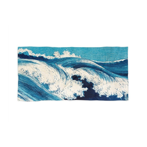 Serviette de plage de style resort écologique brodée 100% coton, surdimensionnée, légère et confortable, à séchage rapide, certifiée GOTS biologique - Product Image 2