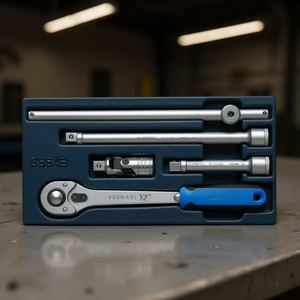 Gedore - Juego de Accesorios para Llave de Trinquete de 1/2'' y Módulo ES para Estuches de Herramientas con Juego de Vasos - Product Image 3