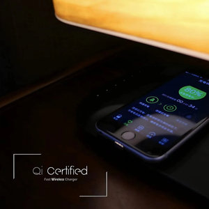 Lampe LED portable sans fil Bluetooth à commande tactile avec abat-jour en bois, design moderne 2023 pour la domotique intelligente - Product Image 2