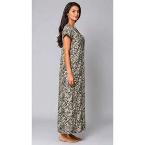 Ultra-Soft Silky Luxury TENCEL Bamboo Nightgown <b>Long</b> Breathable Eco-Friendly. Our Most Comfortable ODM Supply Made of Spandex - Product Image 6