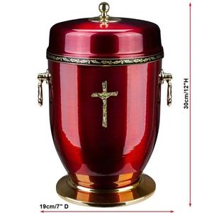 American Style Brass Cremation Urns in Antique Finish Durable Handmade <b>Keepsake</b> with Customizable Designs <b>for</b> Funeral - Product Image 4