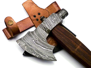 2025 New Original Viking Bearded Pizza Cutter <b>Axe</b> Hand Forged Industrial Knives with Wood Handle Best Birthday Anniversary Gift - Product Image 6