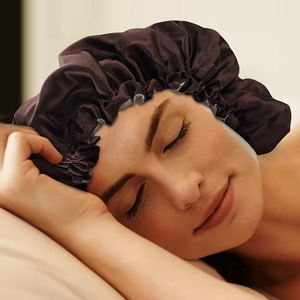 Vente en gros de bonnets en polyester à bande élastique de qualité supérieure bonnet large bande réglable bonnet en satin pour le sommeil - Product Image 5