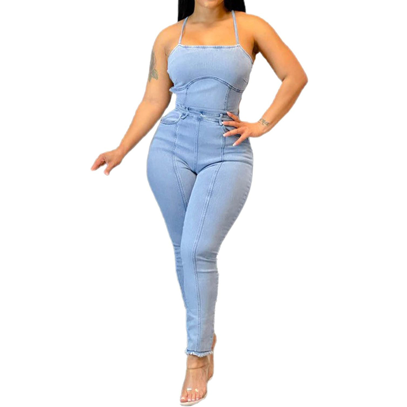 Classic Casual Denim Suits Women Vintage