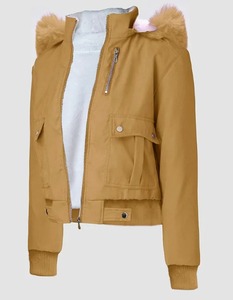 Abrigo de invierno con cuello levantado y cremallera, Color sólido, manga larga, acolchado, mantiene el calor, cárdigan grueso, chaqueta informal de invierno para exteriores - Product Image 4