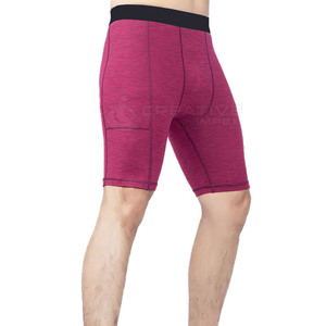 Fabricante de pantalones cortos de compresión de algodón personalizados profesionales, estilo informal, patrón sólido, cintura media, Etiqueta Privada, precios a granel - Product Image 1