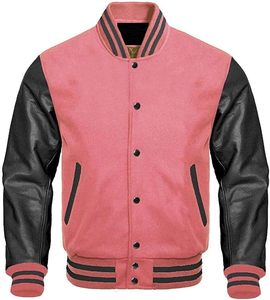 Fabricant sur mesure de vestes universitaires pour hommes, corps en laine, manches en cuir et broderie en chenille. - Product Image 1